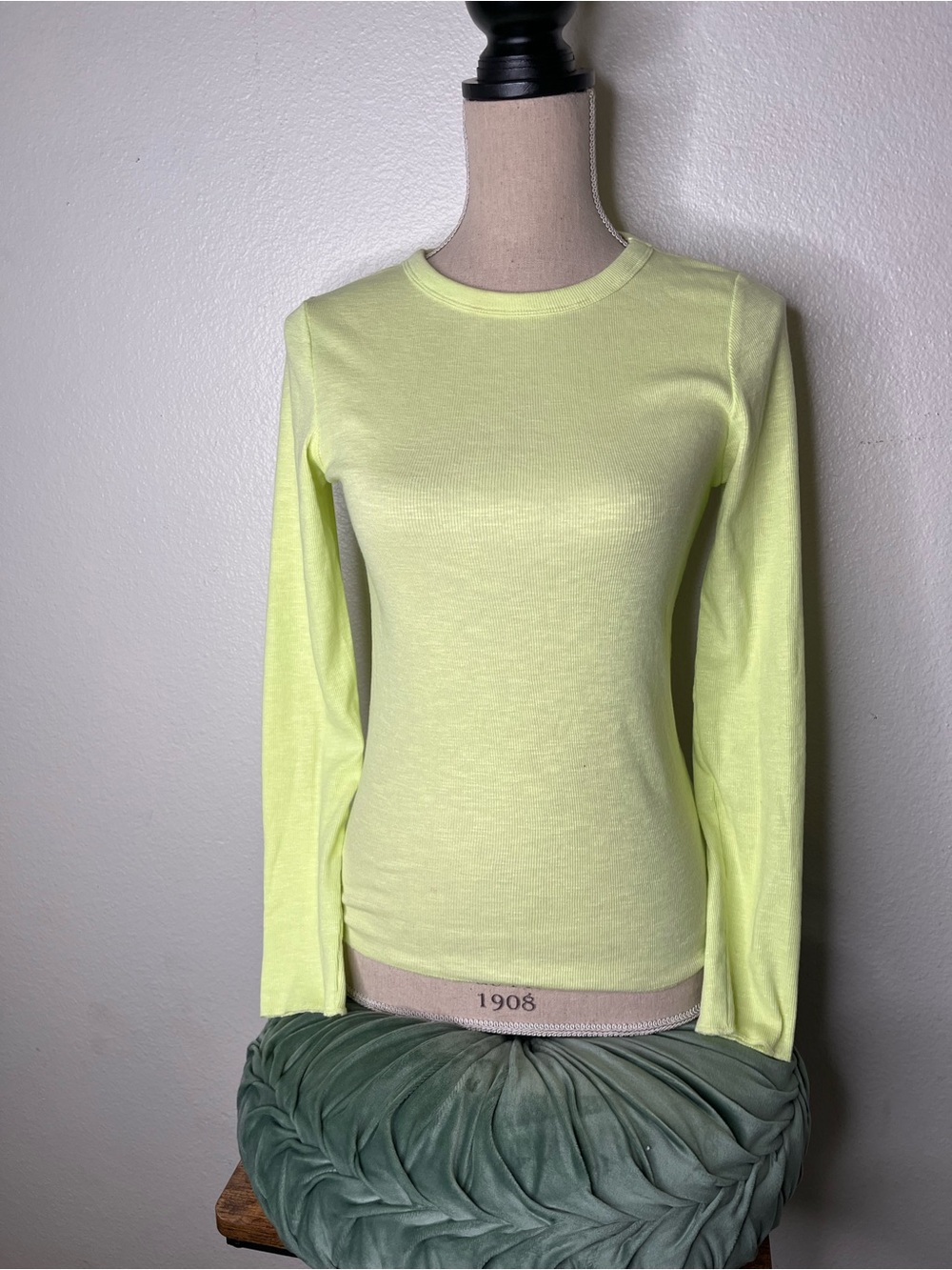wild fable Neon Lime Long-Sleeve Crewneck Top